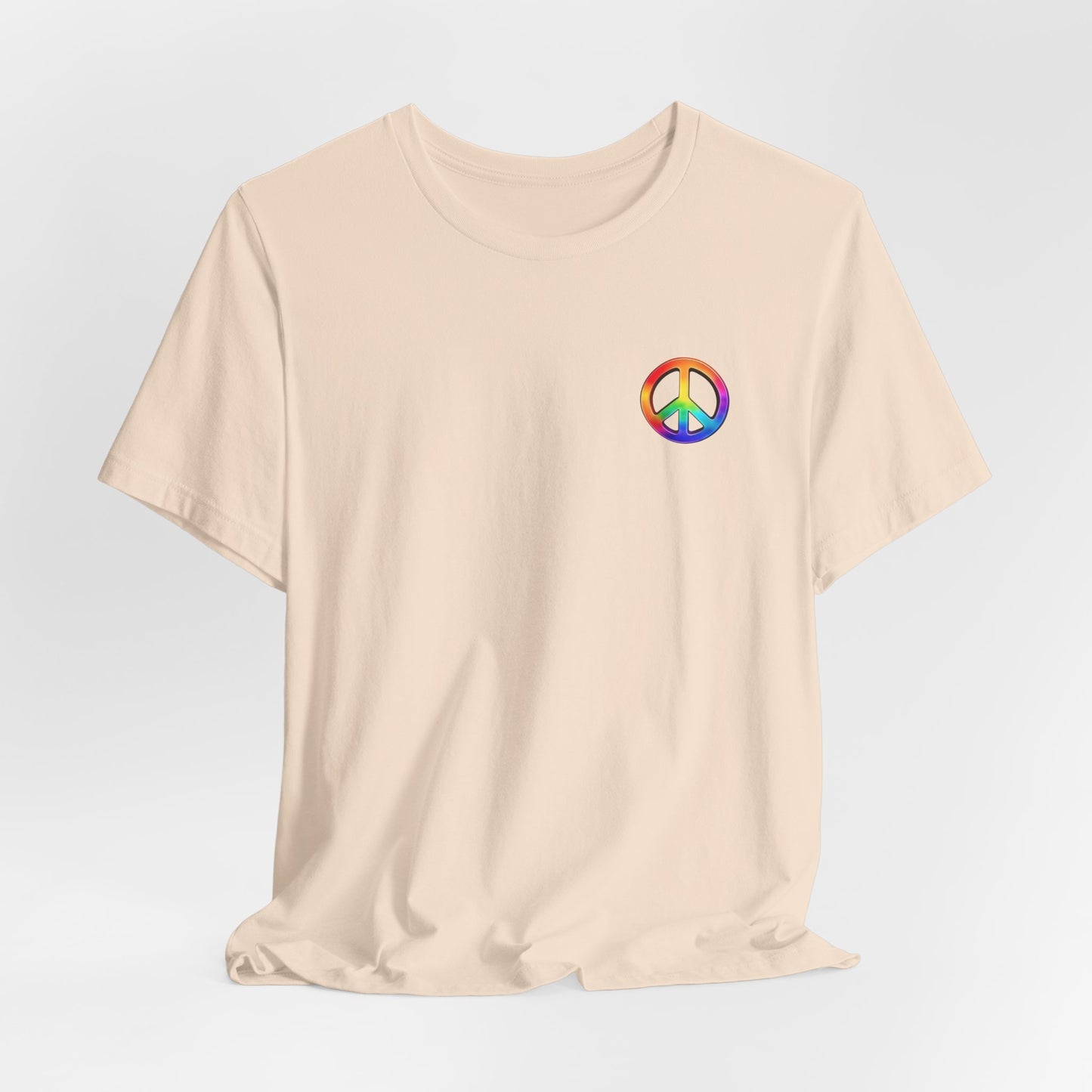 Peace Sign Tie-Dye Tee — Rainbow Hippie Peace Symbol T-Shirt