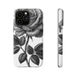 Elegant Floral Phone Case - Tough Cases, Black Rose Design, Floral Phone Cover, Stylish Phone Accessory, Gift for Her, Mother's Day
