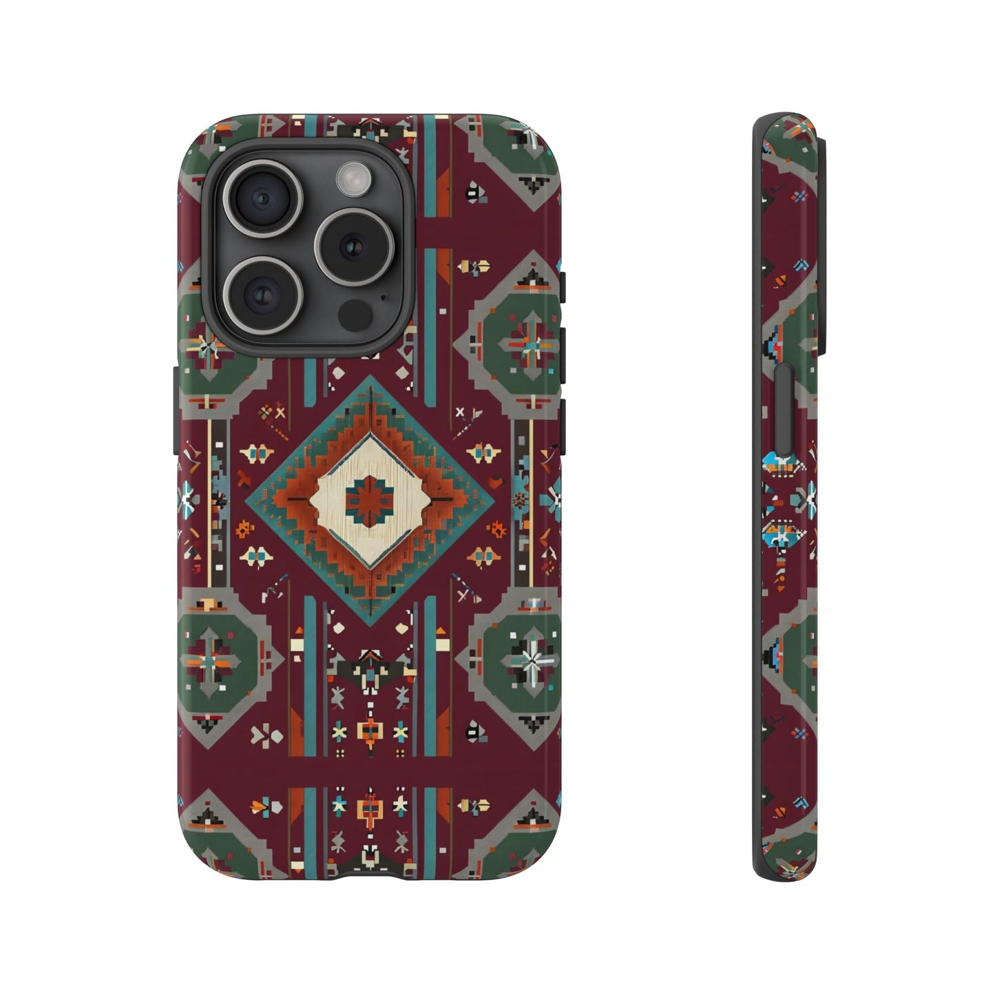 Tribal Pattern Phone Case - Boho Chic, Tough Durable Cover, Stylish Tech Accessory, Gift for Him/Her, Festival Essentials