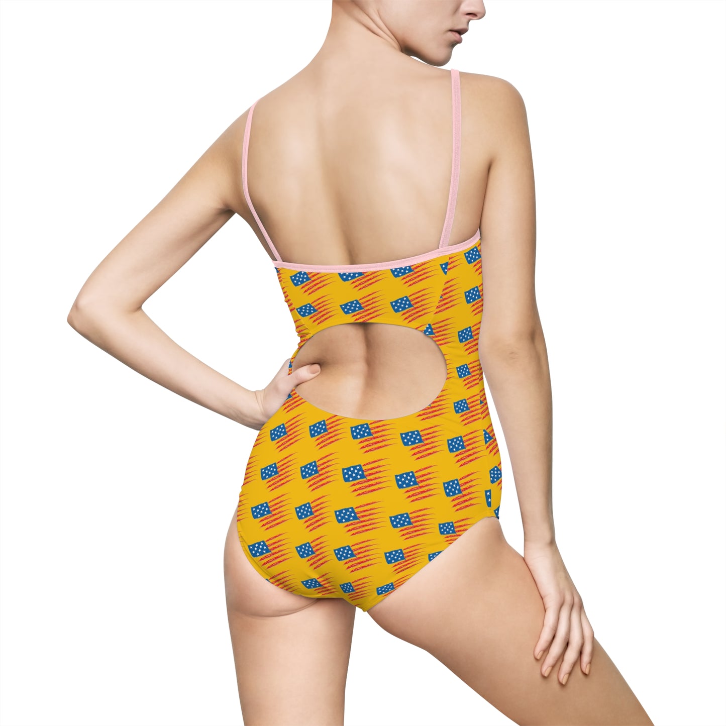 Vibrant Women's One-Piece Swimsuit - Fun Summer Swimwear, Beach Outfit, Pool Party Essential, Vacation Ready, Colorful AOP Design