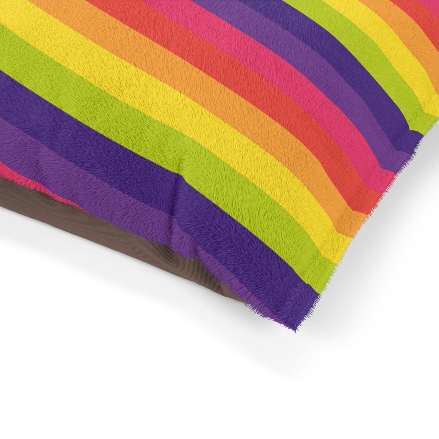 Cozy Rainbow Pet Bed, Cute Dog Bed, Colorful Cat Cushion, Soft Plush Pet Lounge, Unique Pet Gift for Holidays