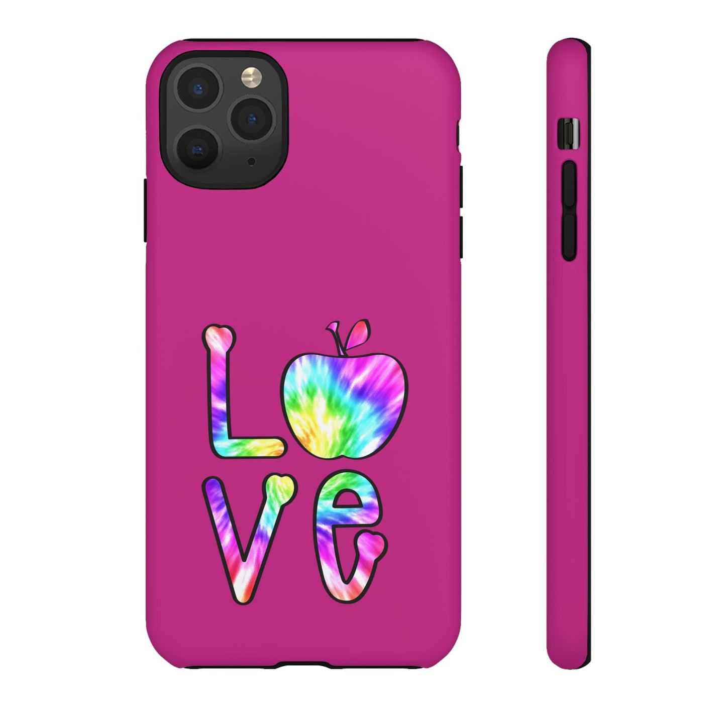 Colorful Love Phone Case, Tough Cases for iPhone, Cute Phone Accessory, Gift for Her, Summer Vibe Phone Cover