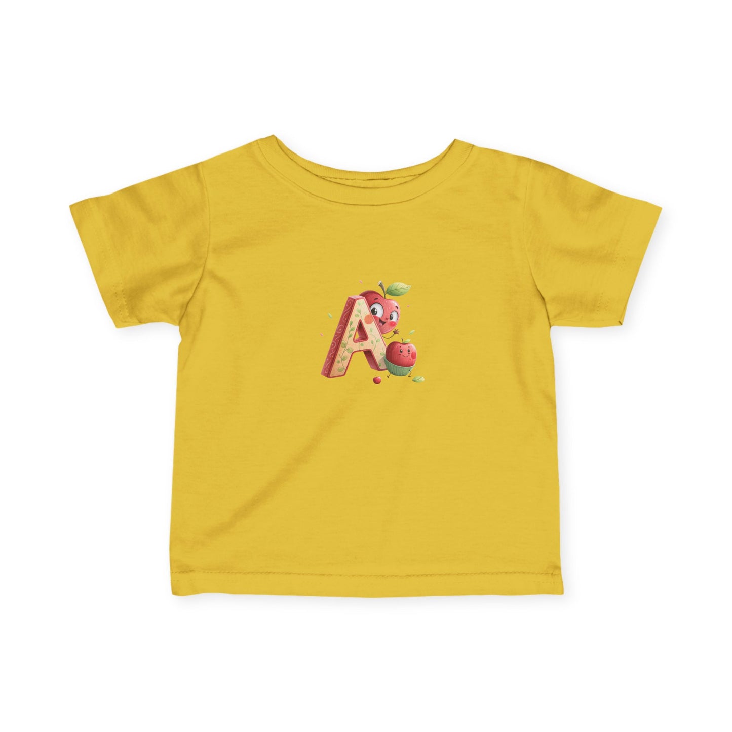 Apple-Themed Infant Tee, Cute Baby Shirt, Baby Clothes, Personalized Gift, Toddler Outfit, Fruit Graphic Tee