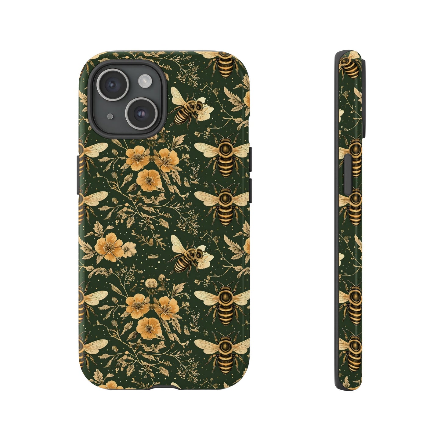 Nature-Inspired Phone Case, Tough Cases for Nature Lovers, Floral Bee Design, Eco-Friendly Gift, Summer Vibes, Trendy Phone Accessory,