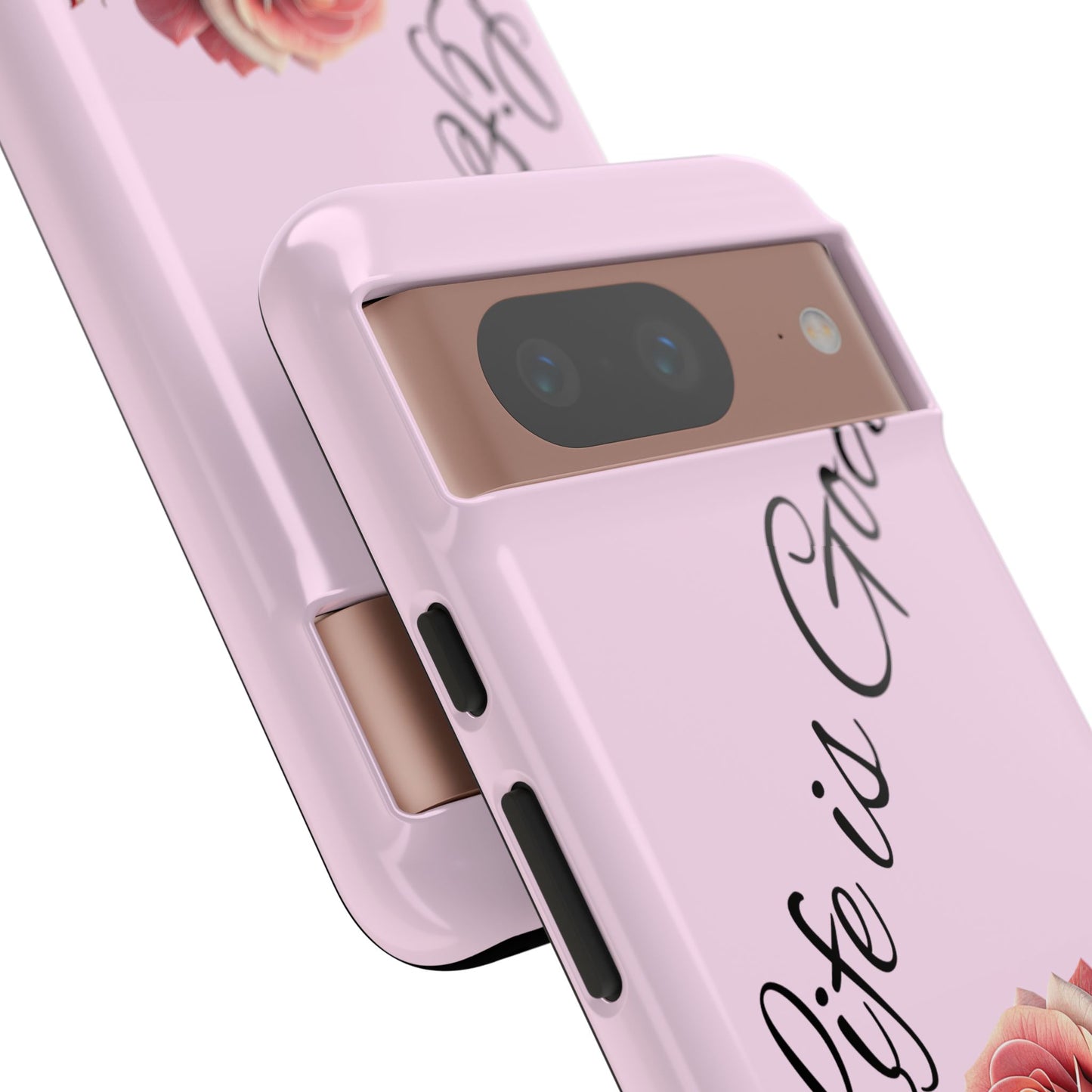 Roses & Positivity Phone Case - Floral Design, Life is Good, Tough Cases for Everyday Wear, Gift for Friends, Mother's Day, Spring [...]