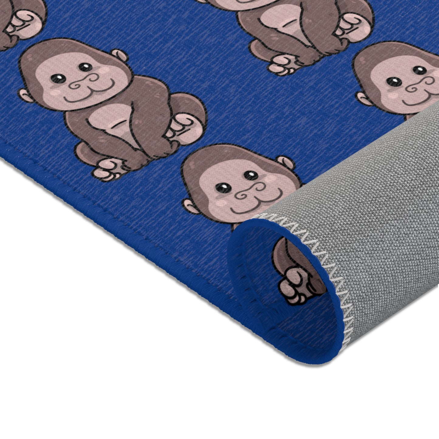 Cute Cartoon Monkey Area Rug, Fun Kid's Room Decor