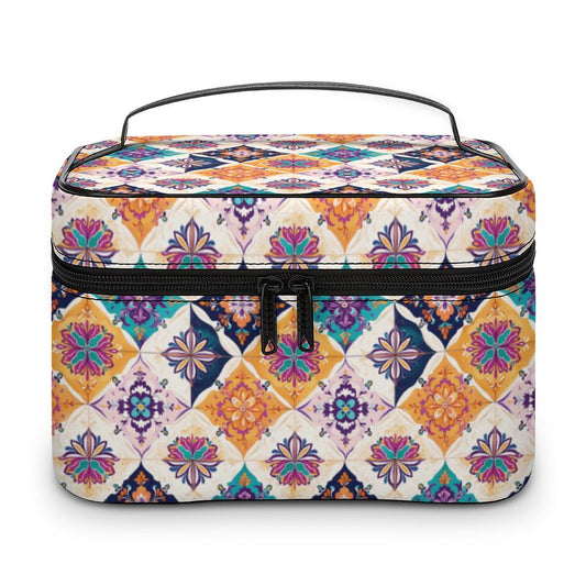 Make-up bag with Lychee pattern PU material