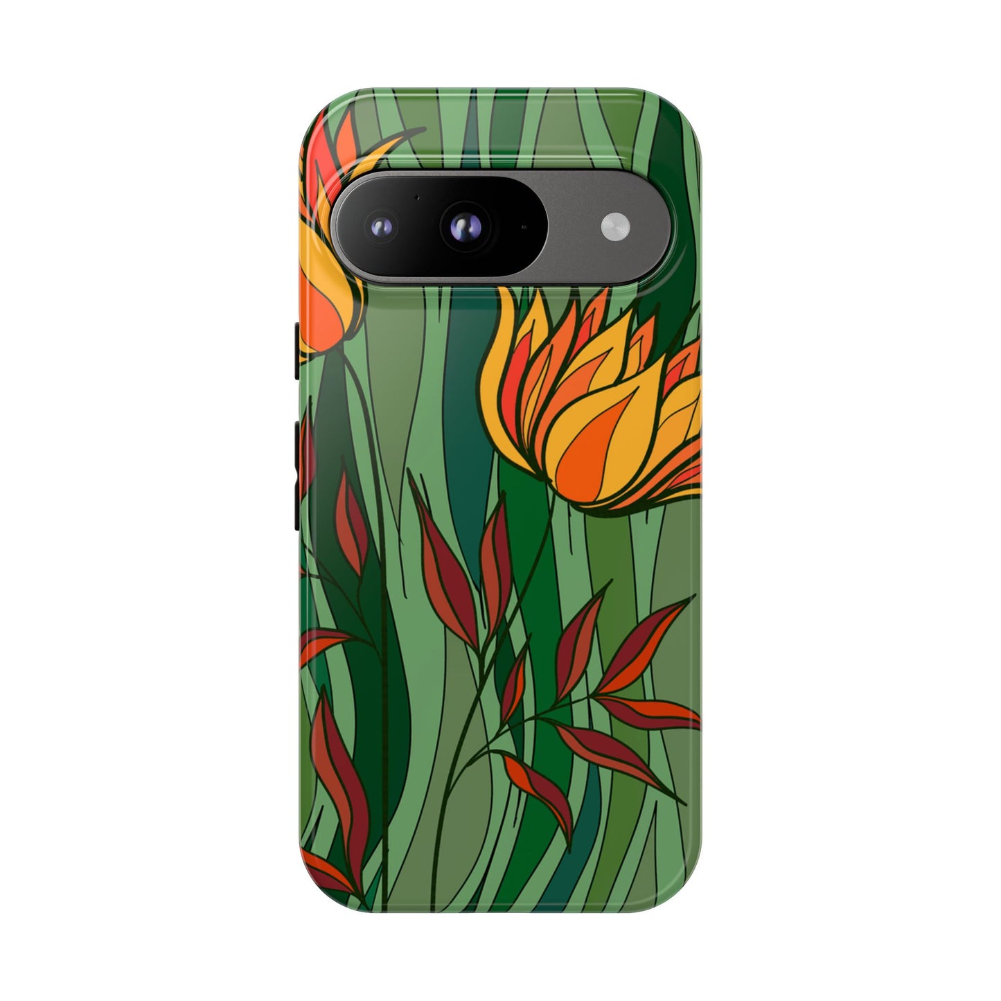 Vibrant Floral Phone Case, Nature-Inspired Tough Case, Eco-Friendly Cover, Unique Gift for Nature Lovers, Spring Decor