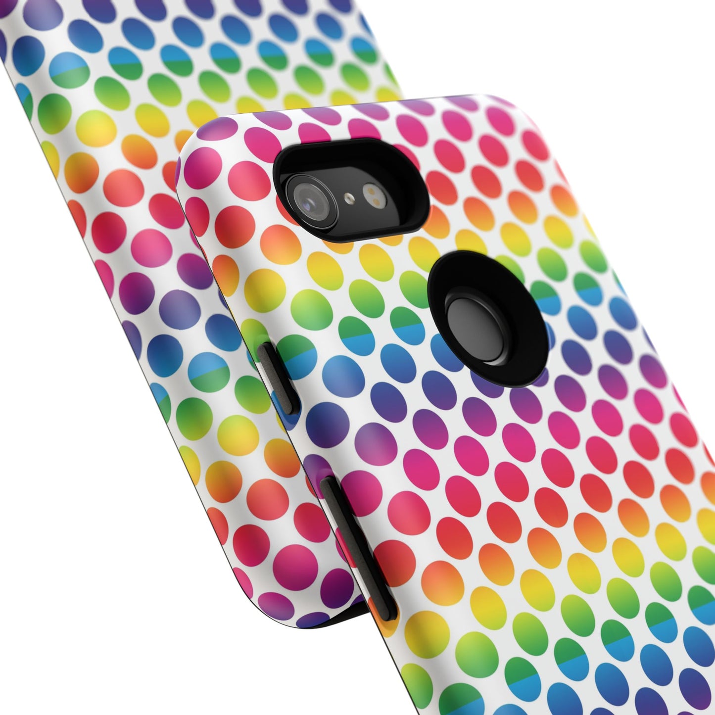 Rainbow Dot Phone Case, Colorful Phone Cover, Fun Phone Accessory, Gift for Friends, Trendy Mobile Case