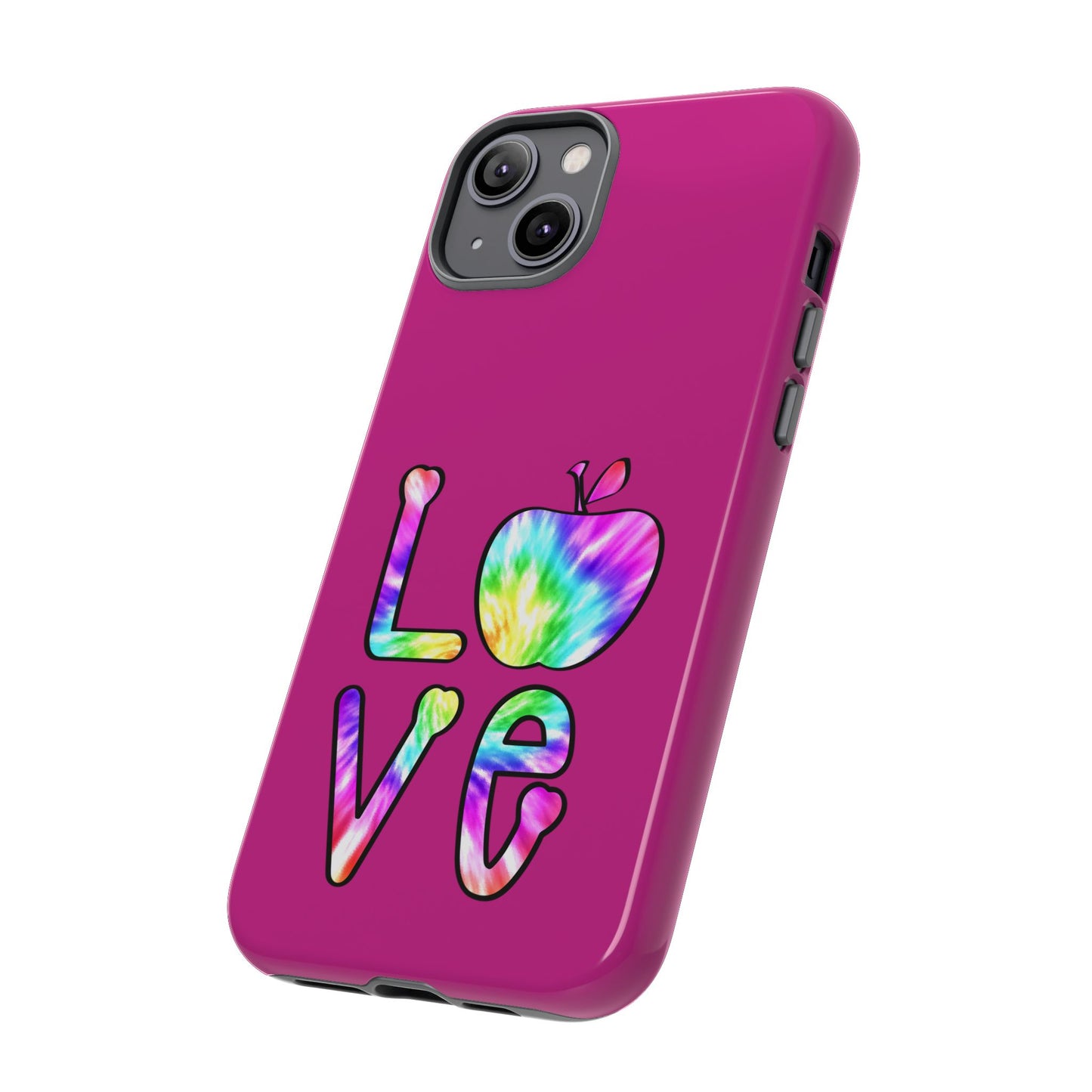 Colorful Love Phone Case, Tough Cases for iPhone, Cute Phone Accessory, Gift for Her, Summer Vibe Phone Cover