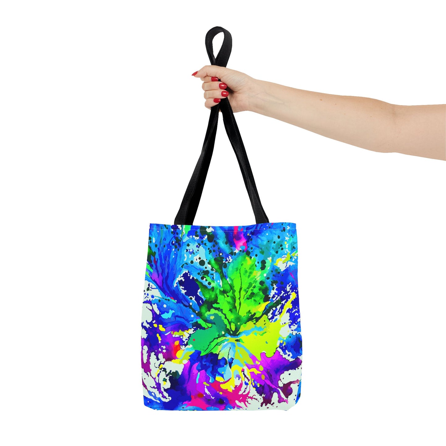 Vibrant Abstract Tote Bag Colorful Shopping Bag, Beach Tote