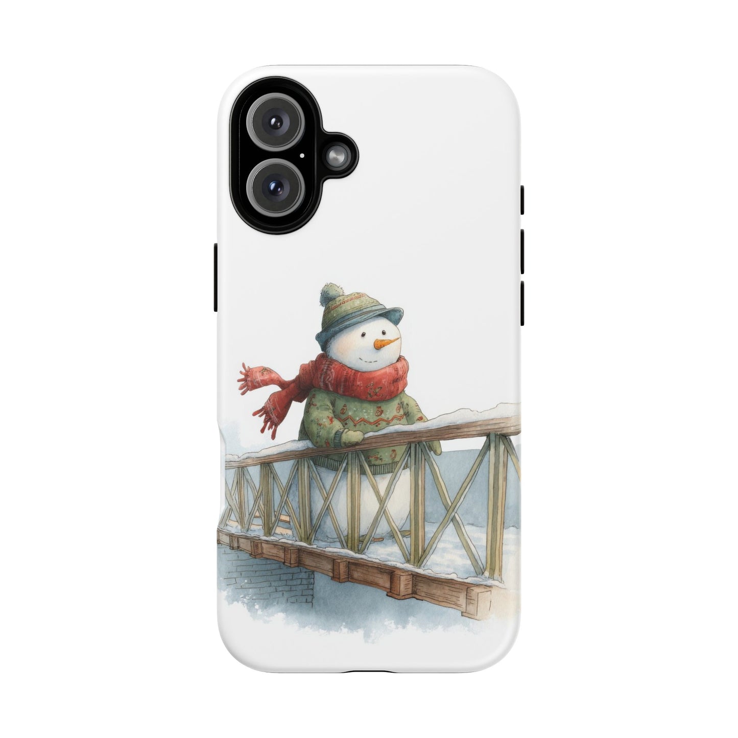 Snowman Phone Case – Winter Holiday Gift, Cute Snowman Design, Winter Accessories, Protective Phone Case, Unique Christmas Present