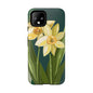 Floral Phone Case - Yellow Daffodil Design, Tough Phone Cover, Spring Decor, Floral Gift, Nature-Inspired Accessories