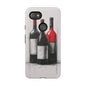 Wine Lover's Phone Case, Tough Phone Cover, Artistic Wine Design, Gift for Wine Enthusiasts, Customizable Case, Unique Wine Art