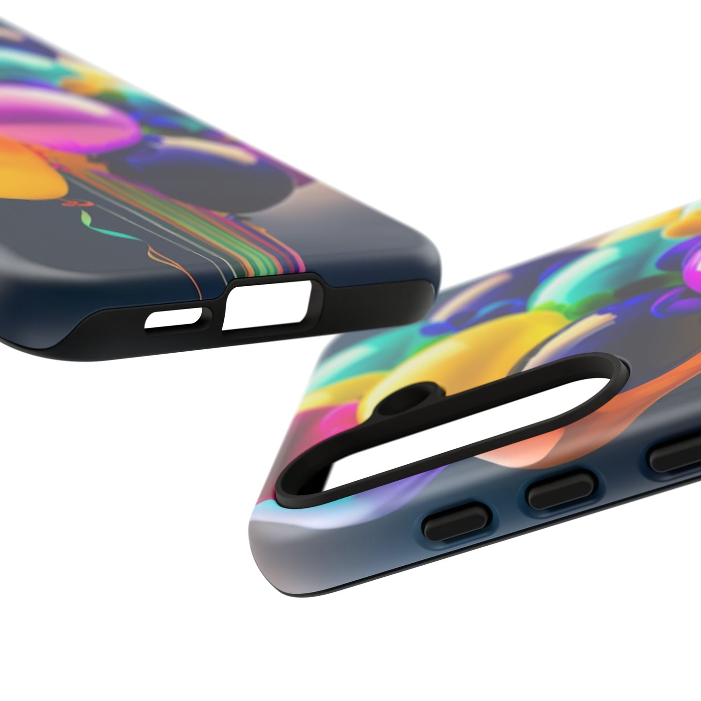 Colorful Balloon Tough Phone Case — Vibrant Party Balloons Protective Cover