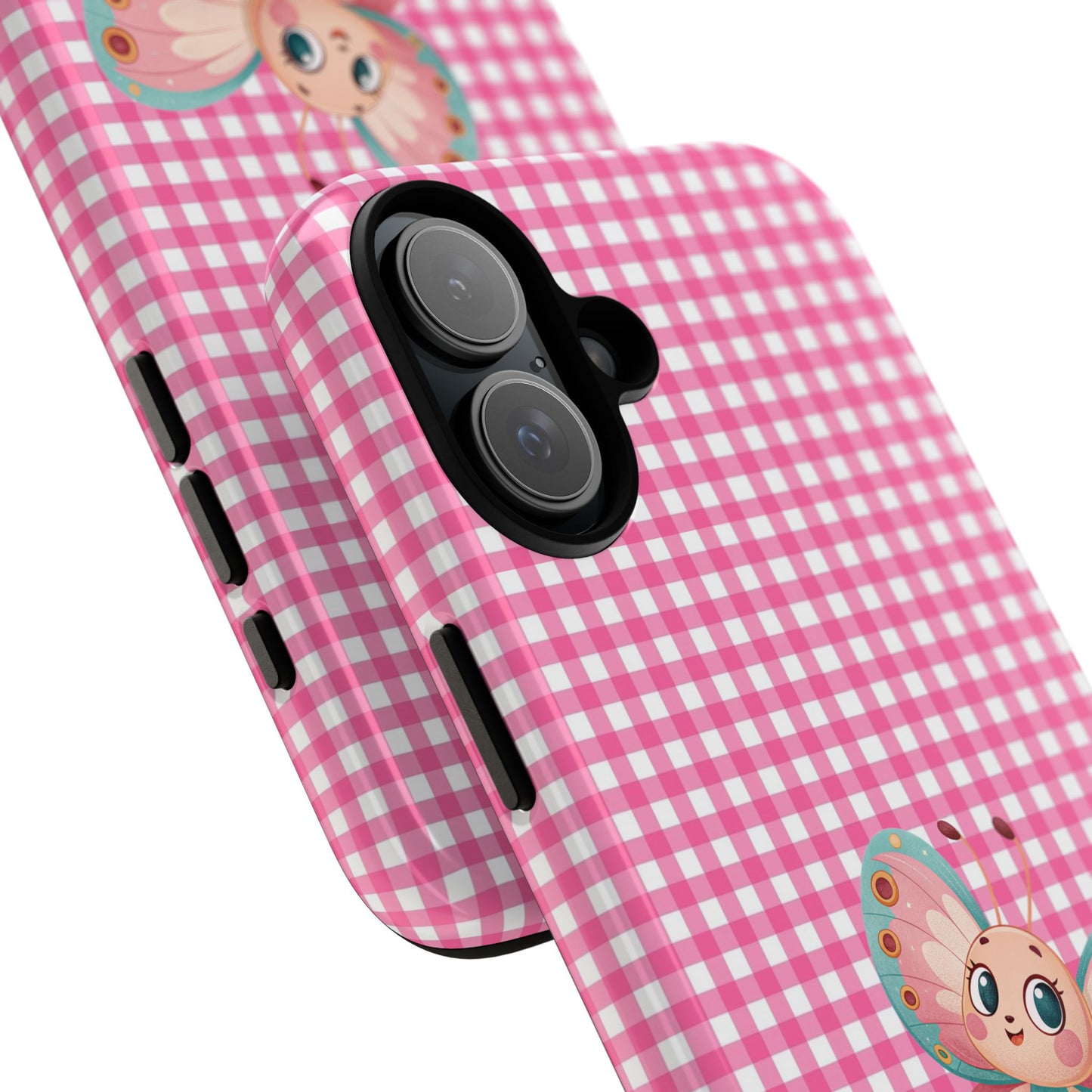 Cute Butterfly Phone Case, Tough Cases, Floral Phone Accessory, Gift for Her, Spring Fashion, Kids' Birthday Present, Pastel Aesthetic