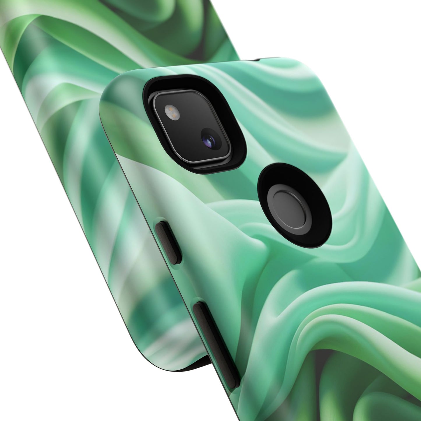 Stylish Phone Case, Tough Case, Green Abstract Design, Cell Phone Cover, Unique Gift, Trendy Accessory