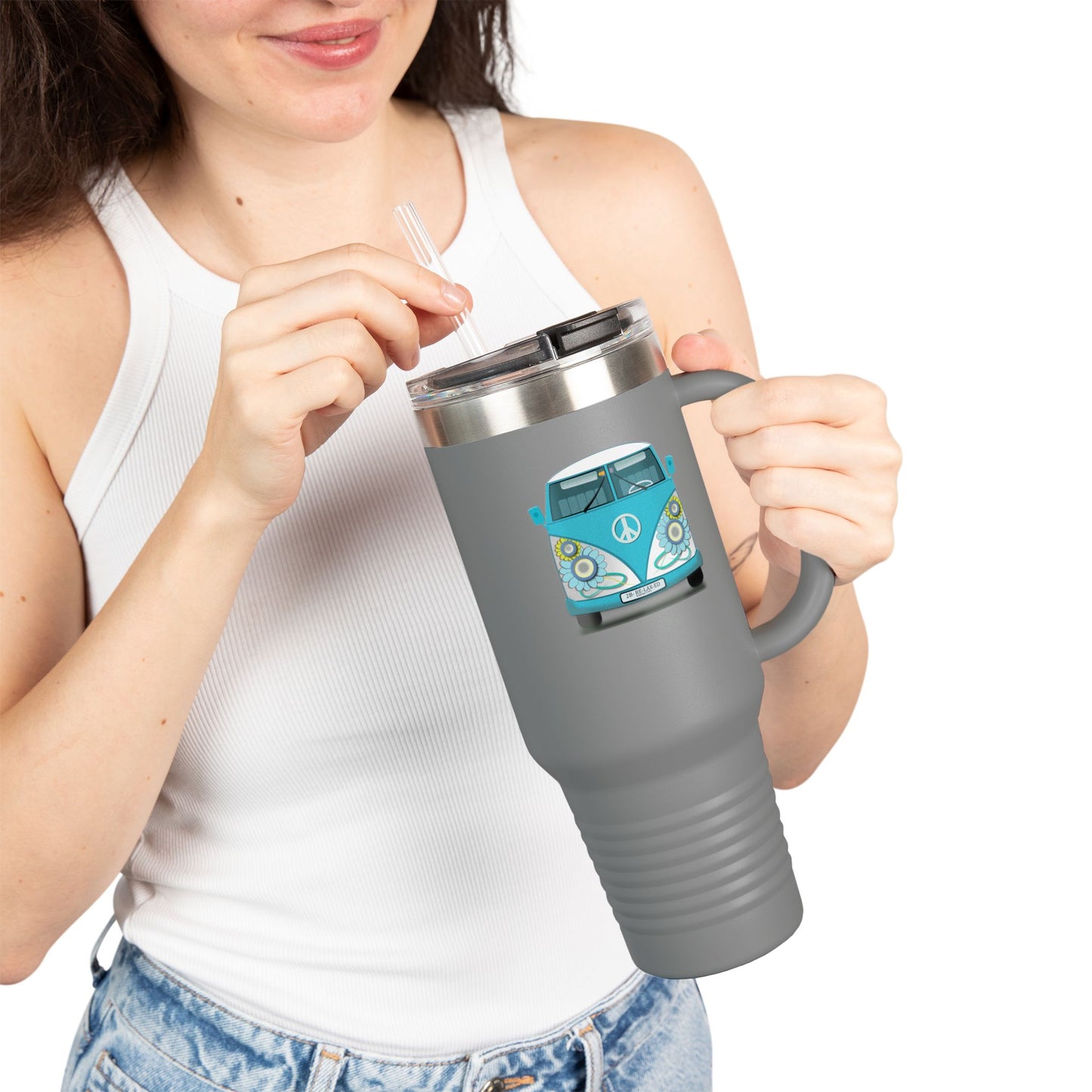 Peaceful Vibes Insulated Travel Mug | 40oz Adventure Companion | Summer Road Trips, Picnics, Beach Days, Eco-Friendly Gift, Travel [...]