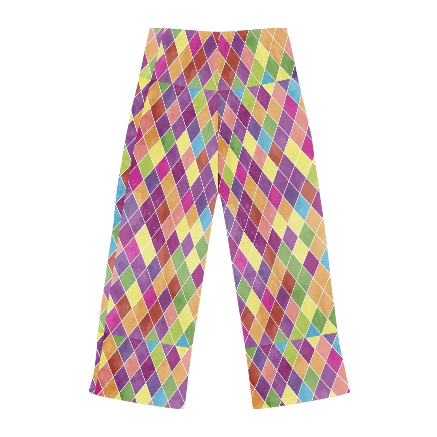 Colorful Checkered Women's Pajama Pants, Cozy Loungewear, Stylish Sleepwear
