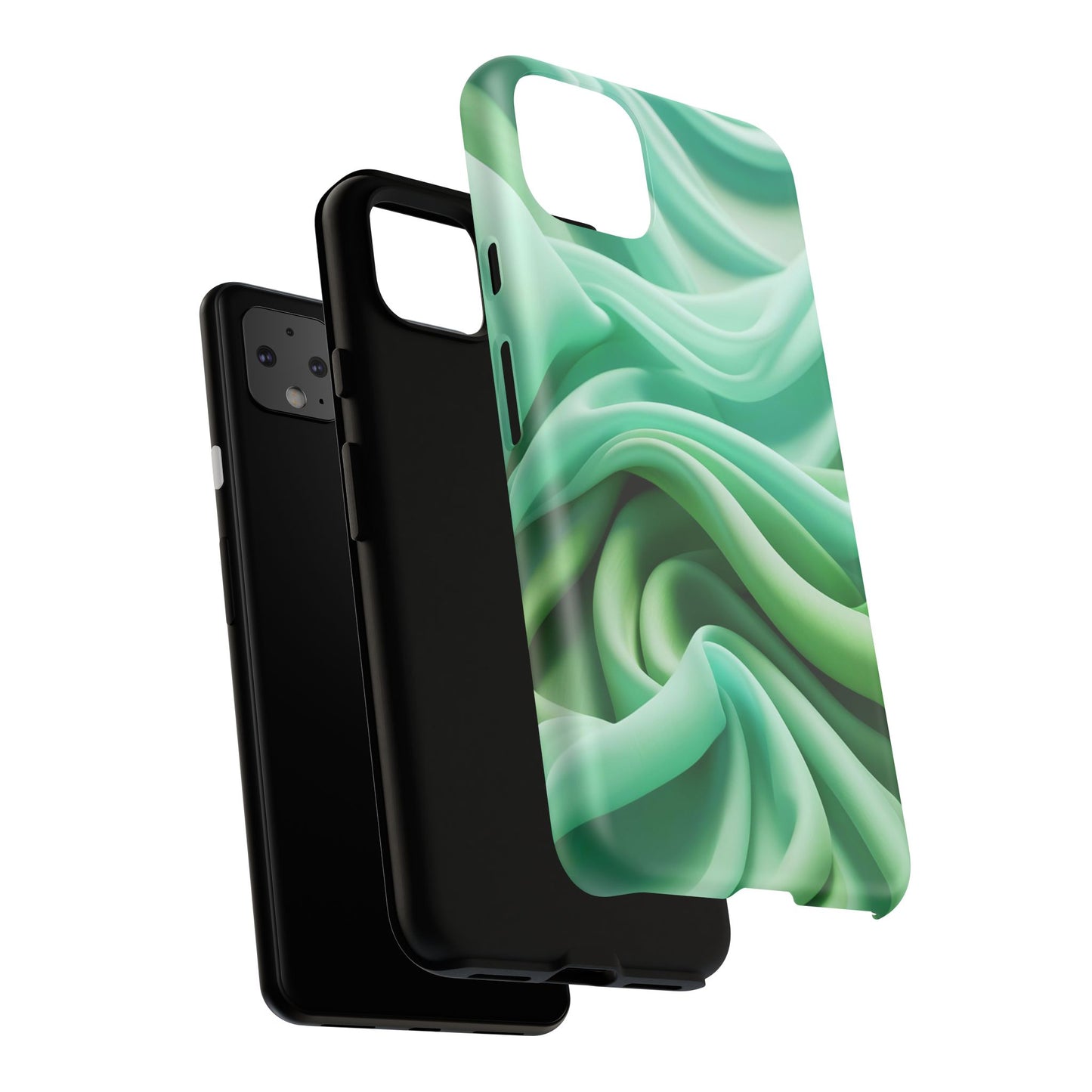 Stylish Phone Case, Tough Case, Green Abstract Design, Cell Phone Cover, Unique Gift, Trendy Accessory