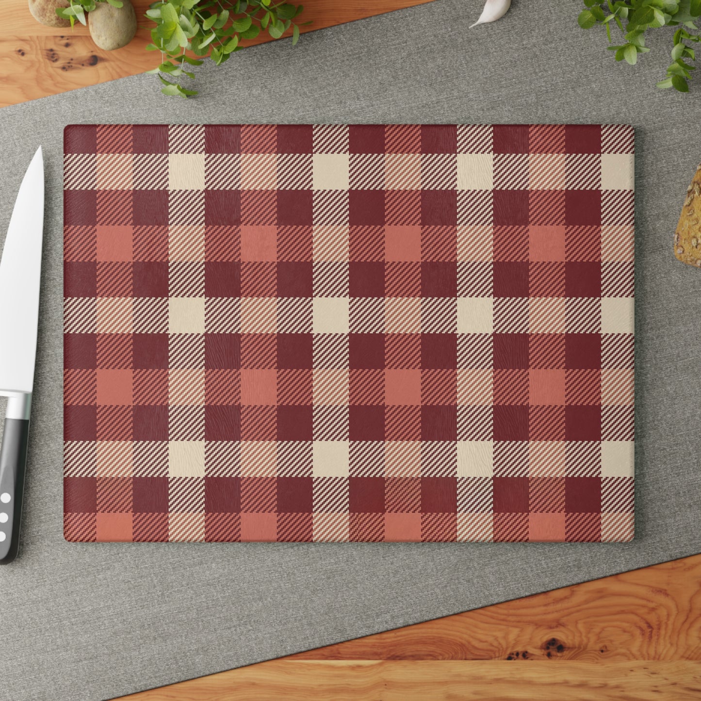 Rustic Plaid Glass Cutting Board | Farmhouse Kitchen Decor, Unique Wedding Gift, Charcuterie Serving Tray, Holiday Cooking Essentials, [...]