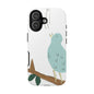 Birdsong Phone Case — Cute Blue Bird on Branch Protective Case