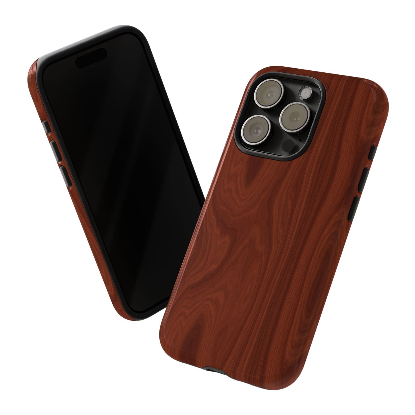 Wood Grain Phone Case, Stylish Tough Cases, Nature-Inspired Protective Cover, Unique Gifts for Him and Her, Eco-Friendly Tech Accessory