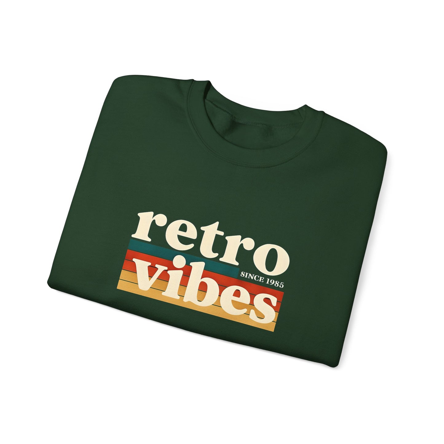 Retro Vibes Crewneck Sweatshirt, Unisex Vintage Style, Cozy Fall Fashion, Gift for Music Lovers, Chill Weekend Wear