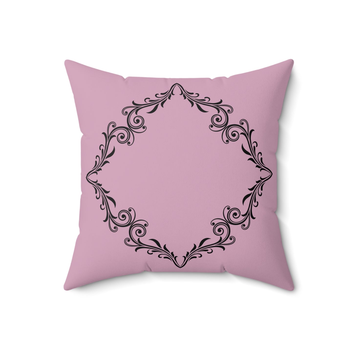 Elegant Pink Decorative Pillow with Ornate Design, Home Decor, Gift Idea, Cozy Living Room, Stylish Couch Accessory