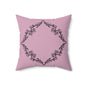 Elegant Pink Decorative Pillow with Ornate Design, Home Decor, Gift Idea, Cozy Living Room, Stylish Couch Accessory