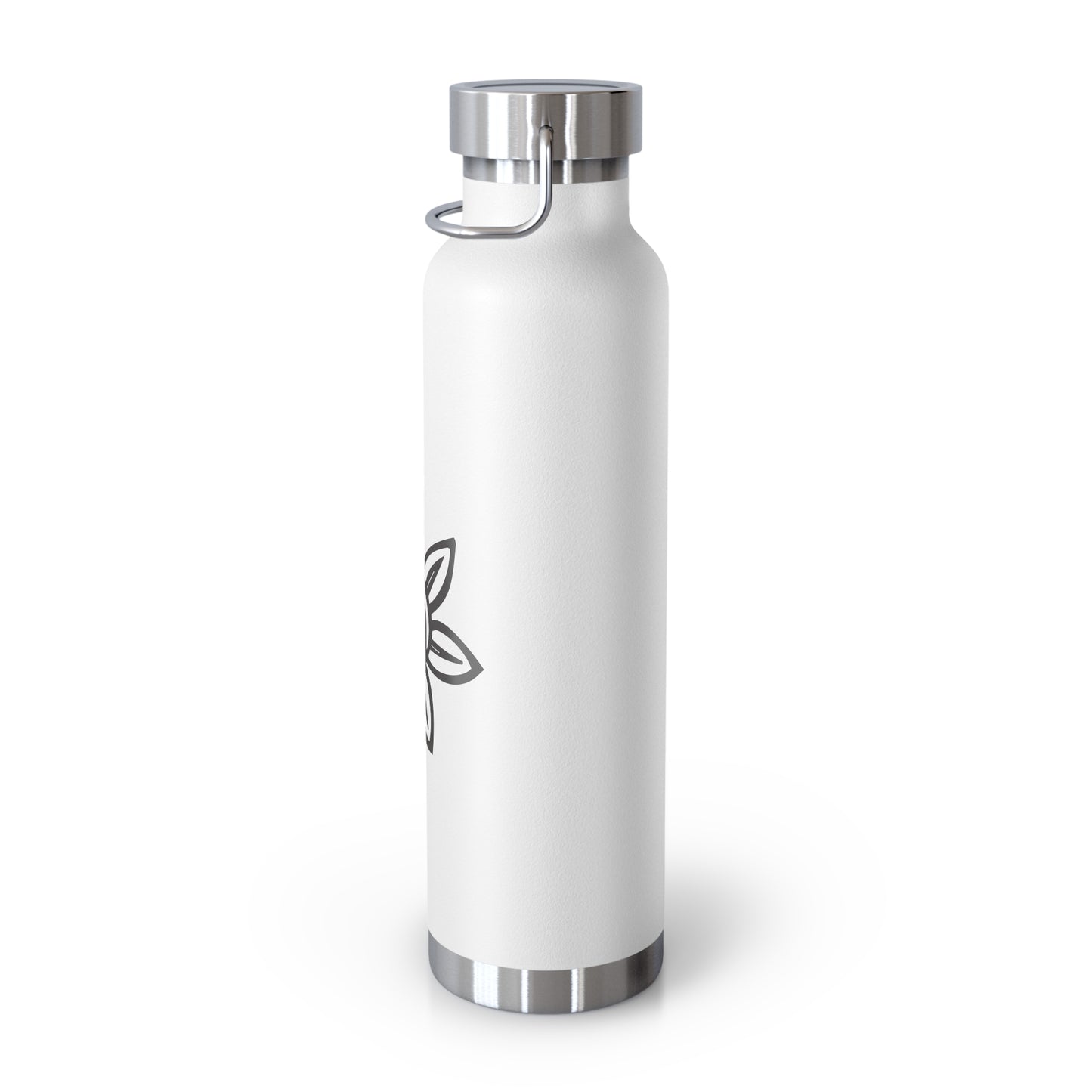 Flower Design Copper Insulated Water Bottle, Eco-Friendly Drink Flask, Vacation Travel Mug, Gift for Plant Lovers, Outdoor Hydration Bottle
