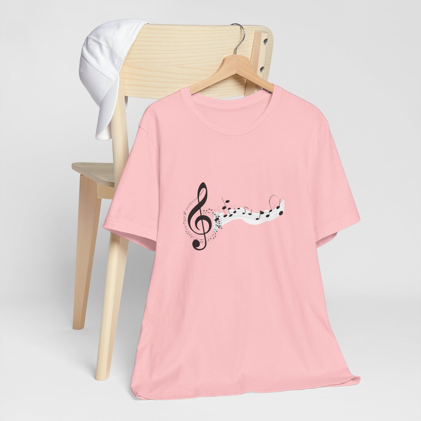 Musical Notes Short Sleeve Tee for Music Lovers