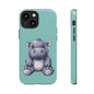Cute Hippo Phone Case, Tough Phone Cover, Fun Animal Case, Gift for Kids, Cute Decor, Birthday Present