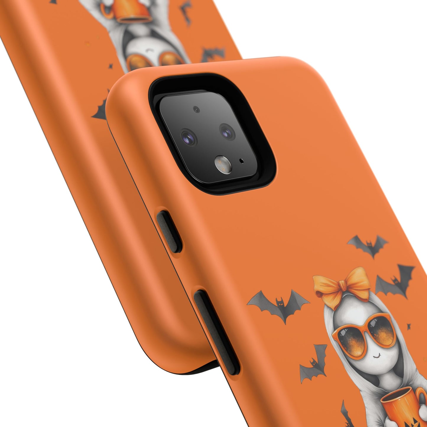 Halloween Ghost Phone Case, Cute Cat Ghost Case, Autumn Phone Cover, Spooky Season Gift, Trick or Treat Case