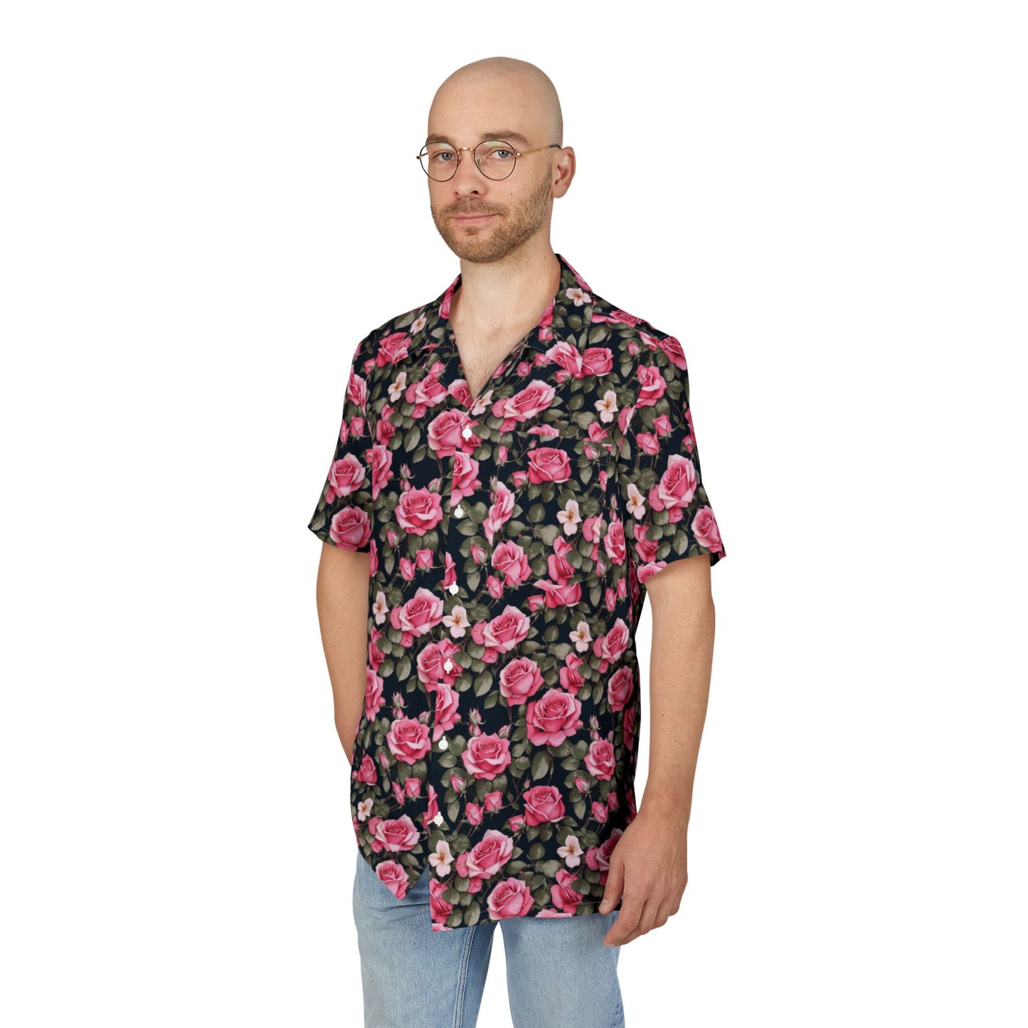 Floral Hawaiian Shirt - Tropical Summer Vibes, Beach Wear, Vacation Outfits, Casual Button-Down, Floral Print Shirt