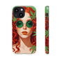 Vibrant Phone Case with Retro Greenery Design, Trendy Case for Casual Look, Gift for Her, Summer Vibes, Unique Phone Accessory