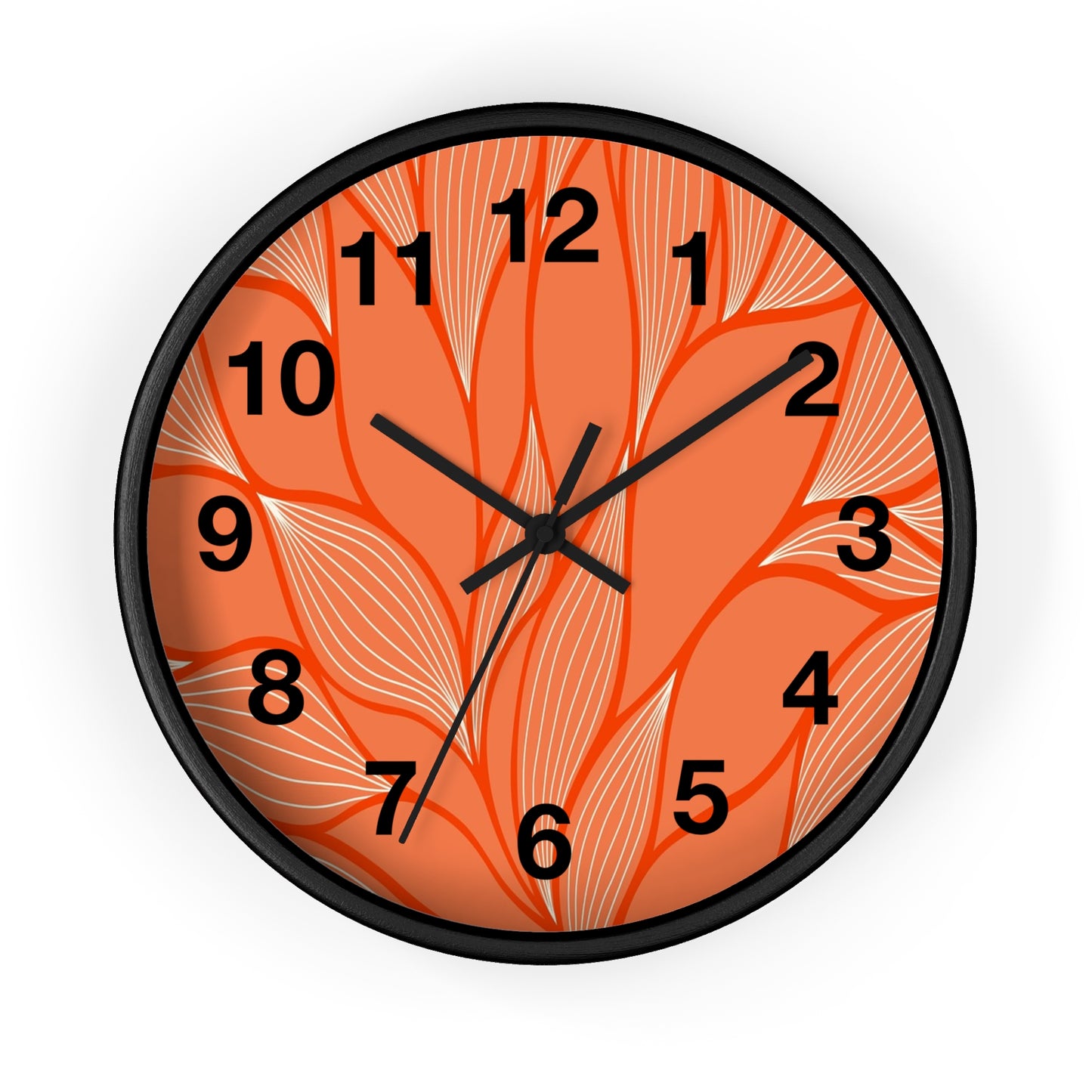 Modern Floral Wall Clock, Home Decor, Unique Timepiece, Boho Style, Office Decoration, Gift Idea