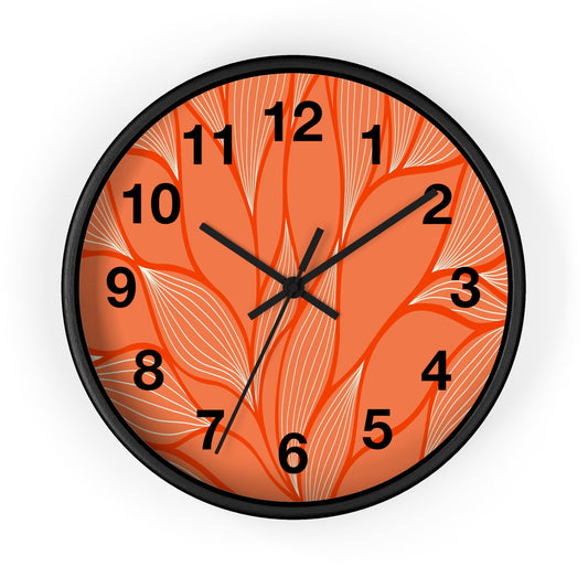 Modern Floral Wall Clock, Home Decor, Unique Timepiece, Boho Style, Office Decoration, Gift Idea