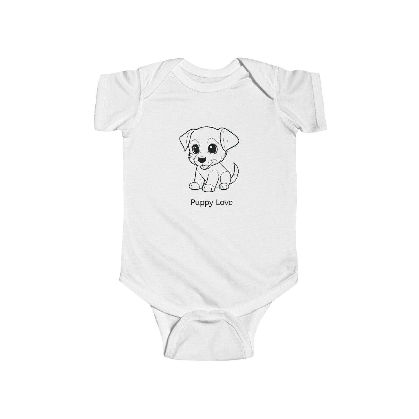 Puppy Love Baby Bodysuit, Cute Infant Outfit, Newborn Gift
