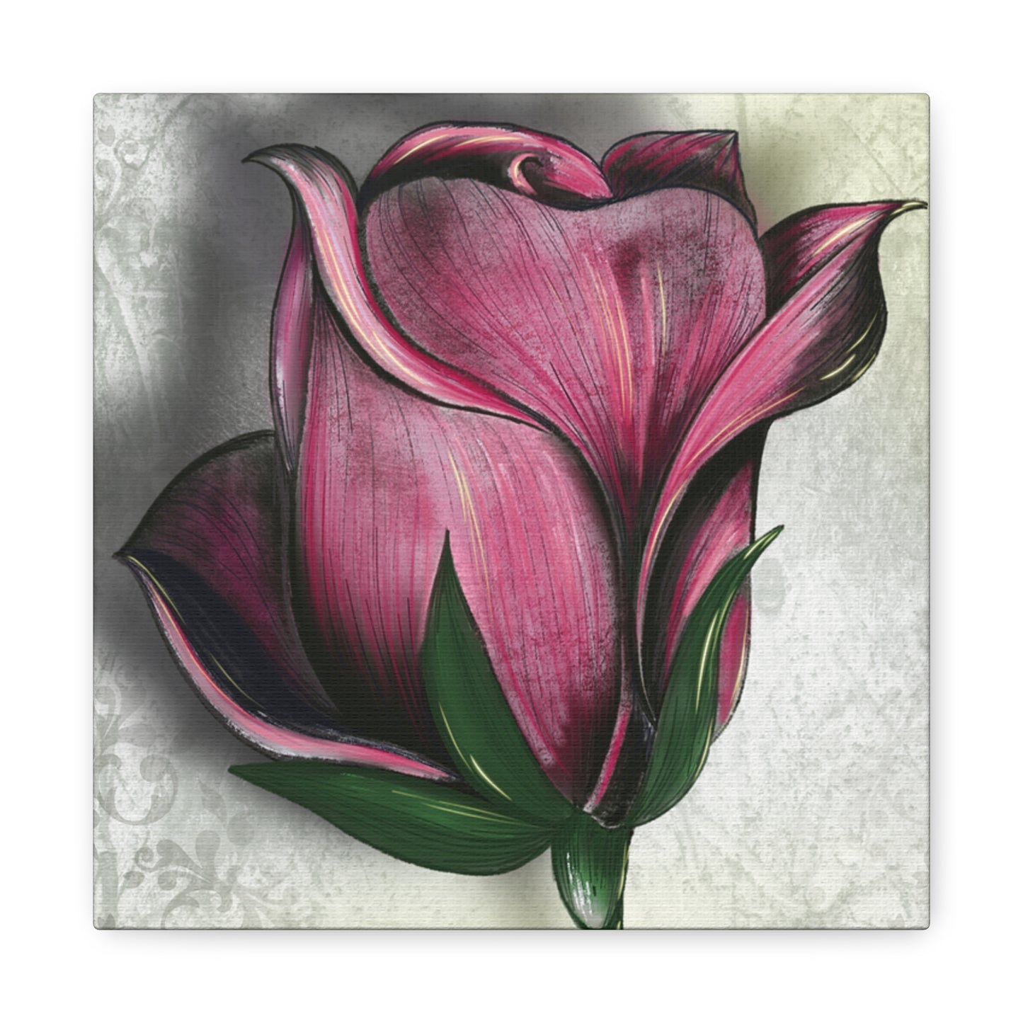 Matte Canvas, Stretched, 1.25" Purple Flowers