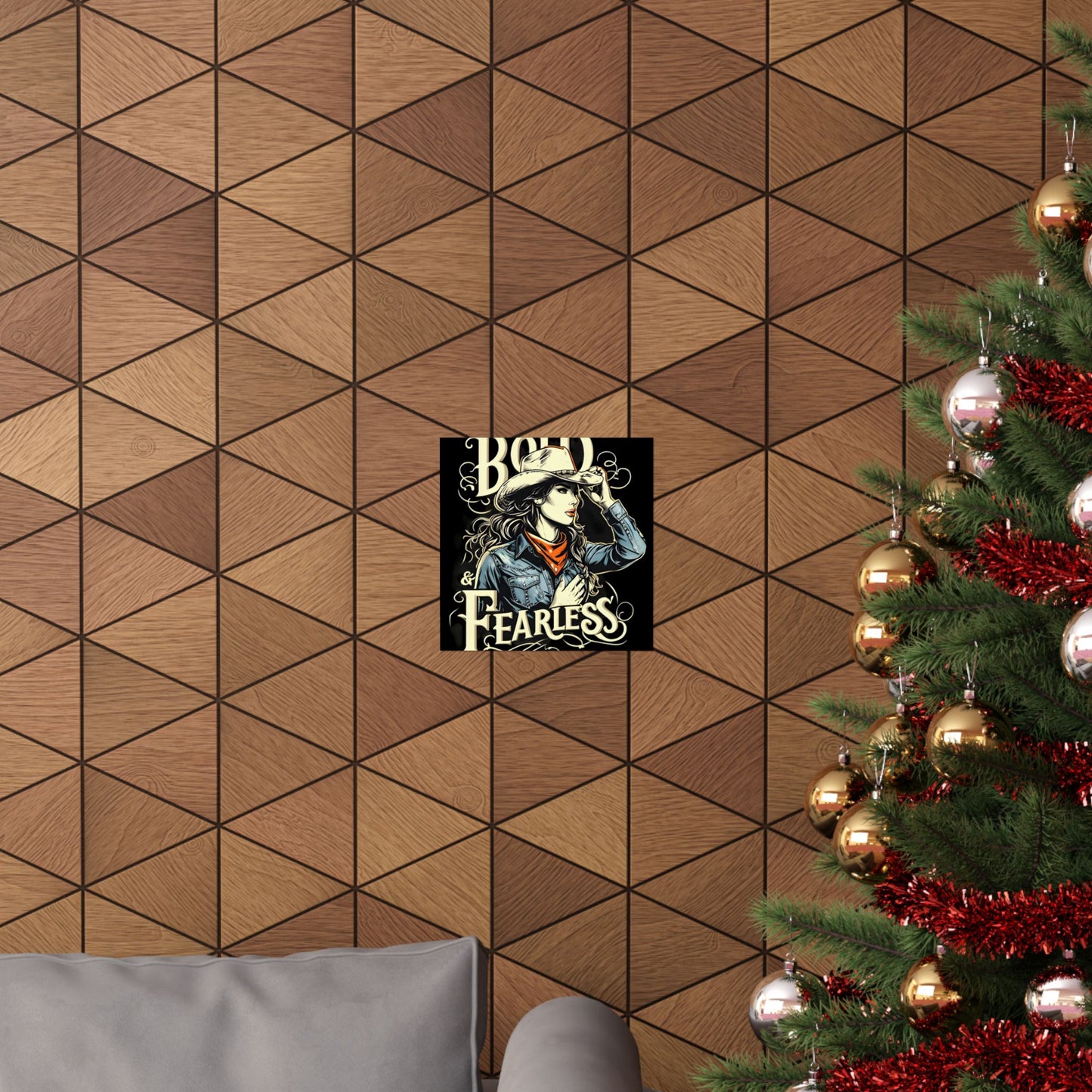 Bold & Fearless Cowboy Woman Poster — Matte Vertical Wall Art