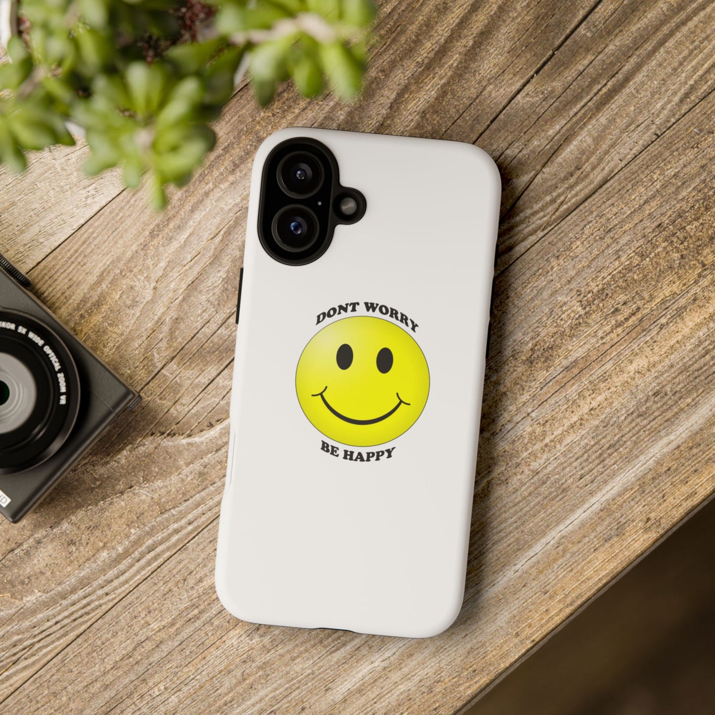 Happy Face Phone Case, Tough Cases, Don’t Worry, Be Happy, Cute Gift for Friends, Positive Vibes, Fun Mobile Accessories