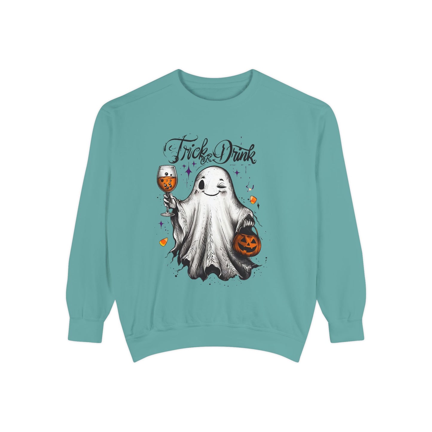 Spooky Ghost Sweatshirt | Trick or Treat Apparel, Halloween Gift, Cozy Unisex Top, Fall Fashion, Casual Wear