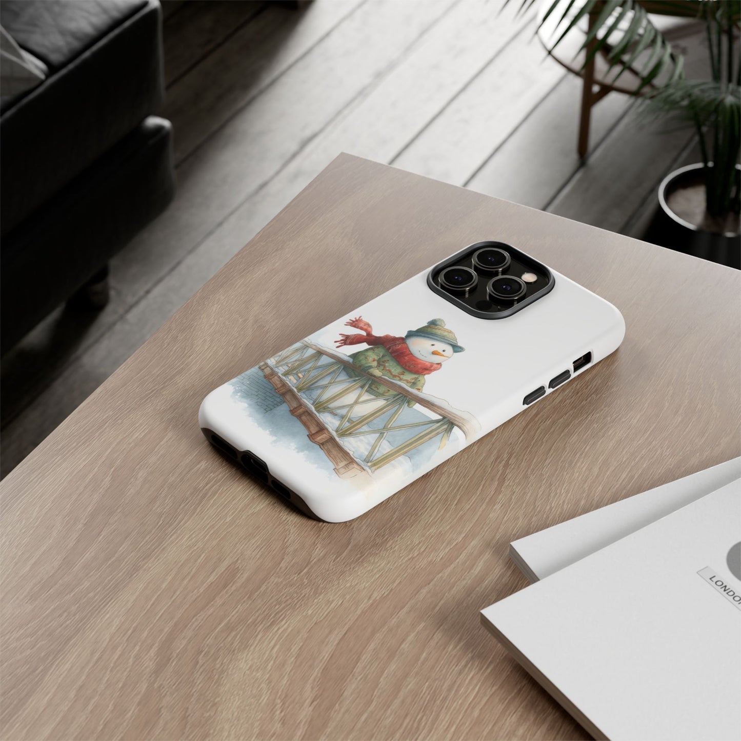 Snowman Phone Case – Winter Holiday Gift, Cute Snowman Design, Winter Accessories, Protective Phone Case, Unique Christmas Present