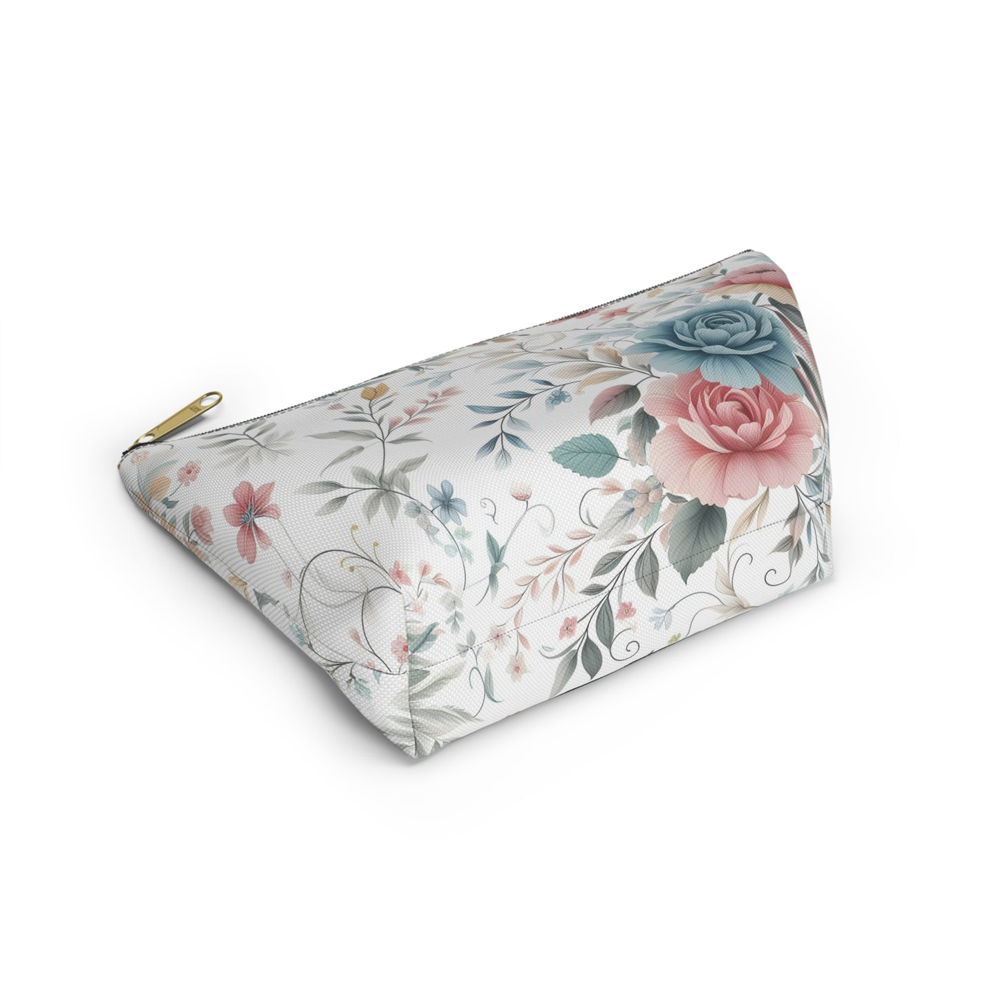 Floral Accessory Pouch, Makeup Bag, Cosmetic Case, Travel Organizer, Gift for Her, Floral Print Pouch