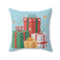 Festive Gift Print Pillow | Holiday Home Decor, Christmas Cushion, Decorative Throw, Cozy Accent, Perfect for Gifting