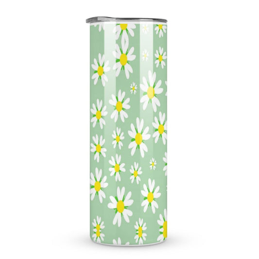 20oz Skinny Stainless Steel Straight Cup-With Lid