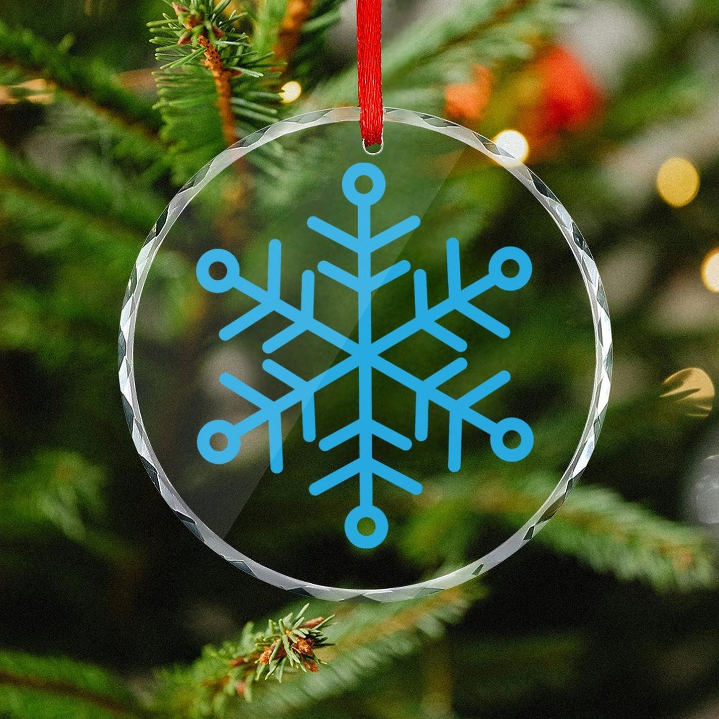 Glass Circular Ornament Pendant