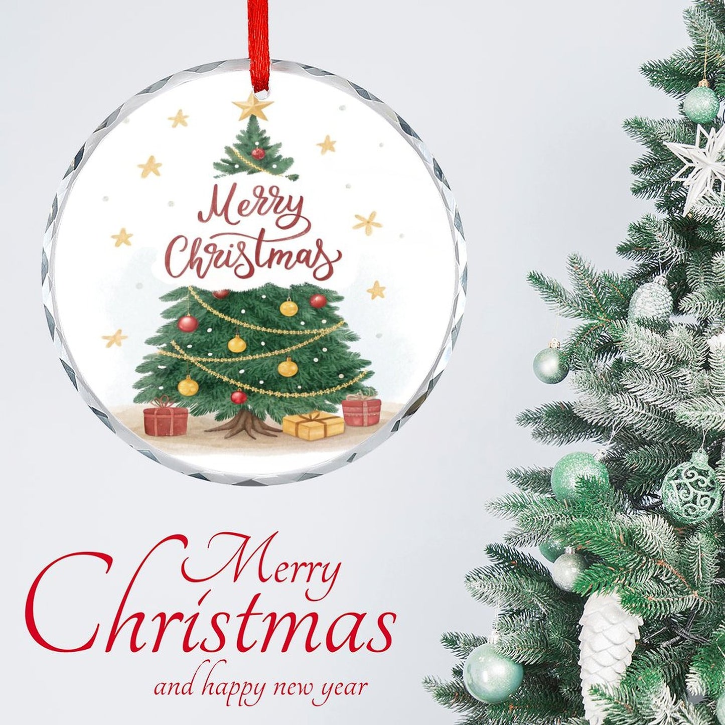 Glass Circular Ornament Pendant