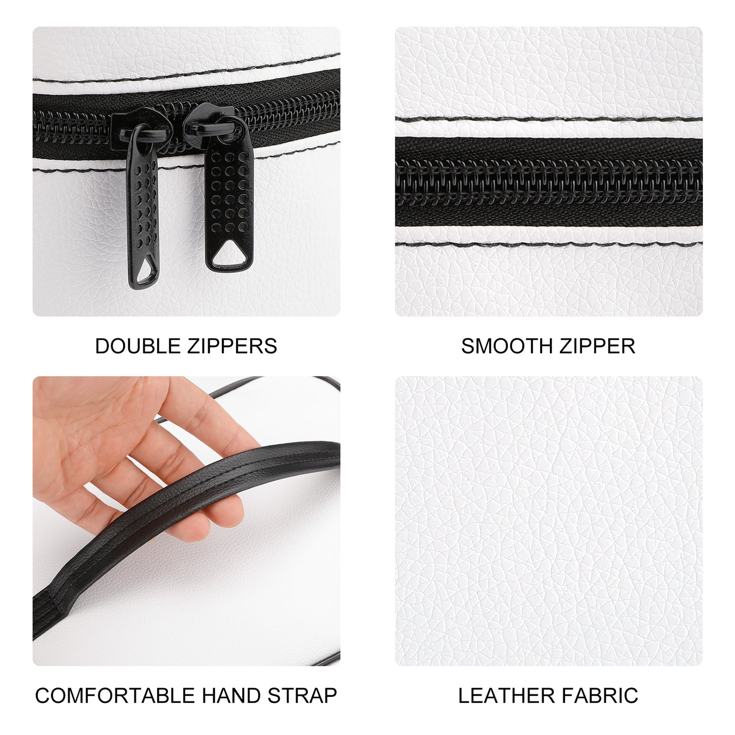 Make-up bag with Lychee pattern PU material